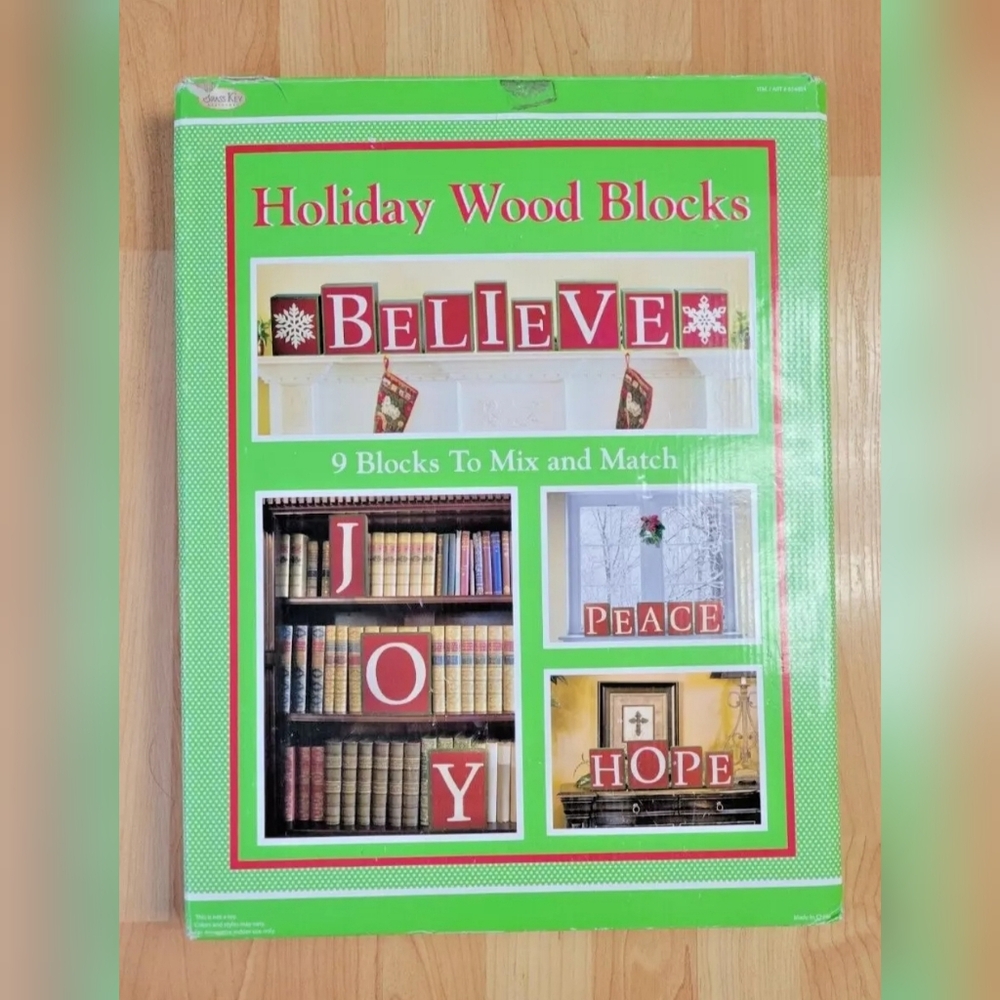 Brass Key Keepsakes Christmas wood letter blocks